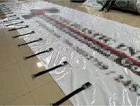 Bâche imperméable de tissu enduit de PVC protégé contre les UV du service personnalisé 750gsm 900gsm pour la remorque latérale de rideau