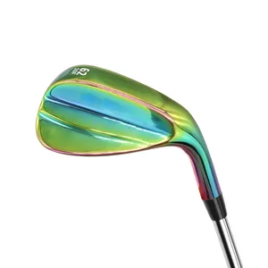 高品质OEM高尔夫球杆头定制标志彩虹电镀刀片高尔夫楔形数控铣削面高尔夫球杆楔形