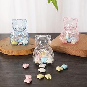 Scatola di caramelle trasparente piccolo orso creativo cartone animato <span class=keywords><strong>buon</strong></span> <span class=keywords><strong>compleanno</strong></span> confezione regalo per la conservazione degli Snack per bambini decorazioni per feste - Product Image 6