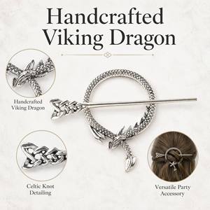 Épingle à Cheveux Viking Dragon Nœud Celtique Vintage Alliage Accessoire Cheveux Cadeau Femme - Product Image 3