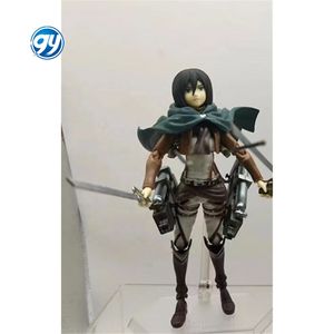 Figuras <span class=keywords><strong>Mikasa</strong></span> 203 <span class=keywords><strong>Levi</strong></span> Ackerman 213 montaje móvil GY Figma Attack on Titan Eren Jaeger figura de acción figurita modelo de juguete PVC - Product Image 6