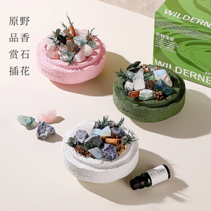 Crystal Aromatherapy Stone Diffuser Plaster Desktop Decor Fragrance Ornament 15-30 Days Long Lasting Scent Gift Box - Product Image 1