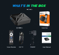 2025 Usine Vente en Gros Chaude Mortal Q1mini+ Android14.0 Boîtier Multimédia Settop BT5.0 Contrôle Vocal Google Smart Boîtiers TV Streaming 4K