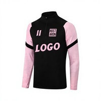 Seragam Jersey Latihan Anak Laki-Laki Custom Print Setengah Resleting Ringan Bernapas Kerah Tegak Desain Khusus
