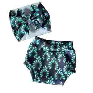 Nuovi Pantaloncini per Bambine con Stampa Turchese e Vita Arricciata - Product Image 3