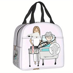 Bolsa de Almuerzo para Enfermeras con Diseño Médico Personalizado, Linda Bolsa de Trabajo con Cierre de Cremallera para Enfermeras, Regalo para Enfermeras - Product Image 4