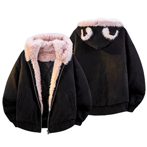 Men's Plus Size Winter Waterproof Casual Pufferfish Hooded Jacket Breathable Worsted Zipper 100% Down <b>Flare</b> Sleeve Design - Product Image 1