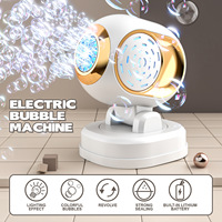 Machine à bulles rotative abordable, souffleur de bulles électronique portable avec lumières LED pour mariages et fêtes à la piscine