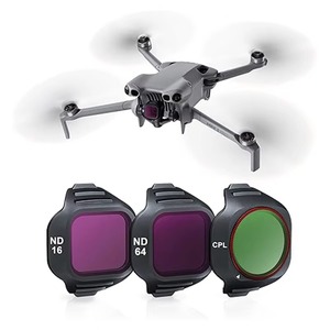 STARTRC Ensemble de <span class=keywords><strong>3</strong></span> <span class=keywords><strong>filtres</strong></span> <span class=keywords><strong>ND</strong></span> pour <span class=keywords><strong>DJI</strong></span> <span class=keywords><strong>Mini</strong></span> 5 <span class=keywords><strong>Pro</strong></span> CPL ND16 ND64 Objectif d'appareil photo Kit de filtre à densité neutre - Product Image 1