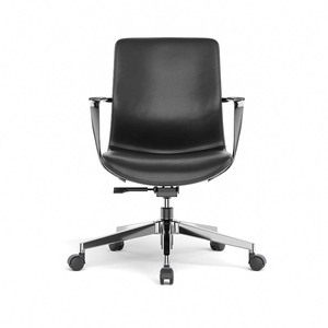 Silla de Oficina Ejecutiva Ergonómica Moderna de Cuero, con Altura Ajustable, Base con Bloqueo Multifuncional y Estructura de Aleación de Aluminio - Product Image 3
