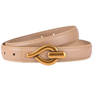 <span class=keywords><strong>Ceinture</strong></span> pour <span class=keywords><strong>femme</strong></span> en alliage fin doré antique, avec <span class=keywords><strong>boucle</strong></span> personnalisée, style professionnel, haut de gamme, décorative simple, largeur 2,3 cm, polyvalente pour robe - Product Image 6