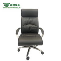 Silla de Oficina Moderna Giratoria Blanca para Oficina en Casa, Ecuador, Ergonómica, Ejecutiva, de Cuero PU Genuino