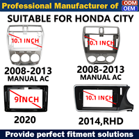 Cadre d'autoradio Android pour HONDA CITY 2008 2014 2020, panneau stéréo audio de voiture, cadre d'écran de voiture, vente directe usine