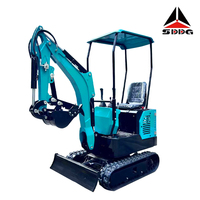 Excavator Mini Crawler untuk Penggunaan Rumah Tangga dan Pertanian 1700kg, Bucket 0.02m, Daya Gali Tinggi, Merek Terkenal, Sistem Hidrolik, Garansi 1 Tahun, Warna Biru