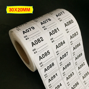 Étiquettes numérotées imprimées numériquement 50x30mm, autocollantes, rectangulaires, pour activités promotionnelles - Product Image 2