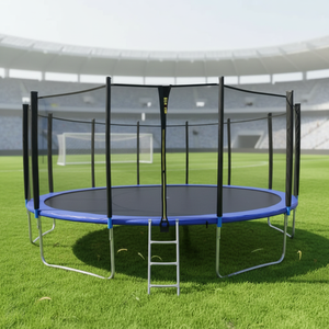 Trampolino da Interno di Grande Successo da 4,9 m per Bambini, Trampolino Rotondo da Esterno per <span class=keywords><strong>Bungee</strong></span> <span class=keywords><strong>Jumping</strong></span> con Rete di Protezione - Product Image 6