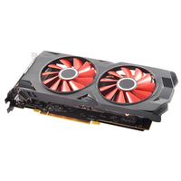 Used RX580 8GB 256bit DDR5 GDDR5 Graphics Card with Dual Fans for Desktop Gaming PCI Express DP+HD Output 180W 1450MHz