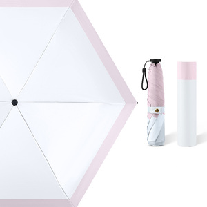 Nouveau design OEM de parasol capsule promotionnel de poche portable UV petit parapluie pliable mini 5 pliable de logo personnalisé - Product Image 4