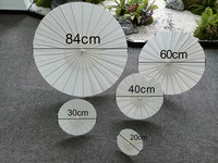 Parapluie en papier de style chinois avec logo personnalisé, artisanat en bambou DIY, accessoire de danse, parasol en papier blanc pour mariage et fête