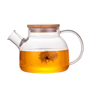 Glass <b>Tea</b> Pitcher With Lid Transparent Nordic Style Fruit Flower <b>Infusion</b> Kettle Party Use - Product Image 3