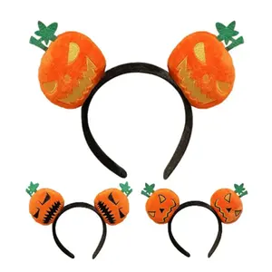 Performance Dressing Cute Women Girls Wash Face Makeup Headband Holiday Party Halloween Hairband Funny Face Pumpkin Headband