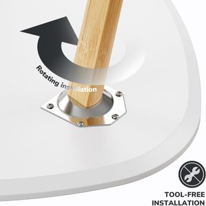 Wood Nesting Triangle End <strong>Table</strong> <strong>Set</strong> <strong>of</strong> 2 White Coffee Side <strong>Table</strong> for Living Room Balcony - Product Image 5