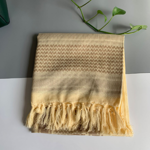 Écharpe carrée arabe en coton intégral, couleur désert et vert, douce et confortable - Product Image 3