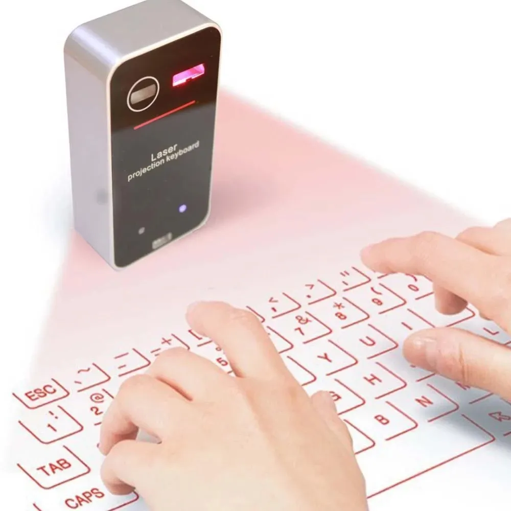 Portable BT Virtual Laser Keyboard Wireless Projector Keyboard With Mouse function For iphone Tablet Computer Phone