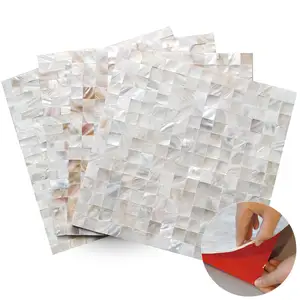 Tuile autocollante 3D en nacre, mosaïque de coquillages pour crédence - Product Image 1