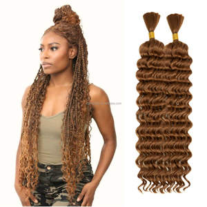 Oferta Especial Trenzas Boho Perfectas de 30 Pulgadas Onda de Playa Boho Cabello Sintético a Granel Onda Profunda Extensiones de Crochet Onda Profunda Peluca Rizada Kinky - Product Image 1
