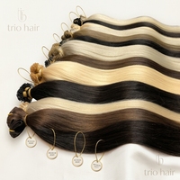 Extensiones de Cabello Remy 100% Alineadas con la Cutícula, Pre-Adheridas, Doble Trama, con Punta en U/Punta Plana/Punta en I, Extensiones de Cabello con Punta Plana de Queratina Italiana