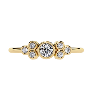 Anillo Apilable Clásico Minimalista de Oro Sólido de 14k para Mujer con Diamante Redondo Cultivado en Laboratorio Certificado por IGI, para Regalo o Uso Diario - Product Image 1