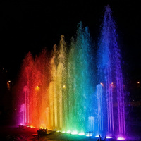 Grande fontaine musicale extérieure commerciale avec laser LED DMX en acier inoxydable pour les places municipales et les spectacles aquatiques dans les lacs