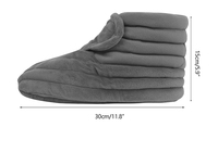 Chaussons chauffants au micro-ondes garnis de graines de lin, pantoufles douces et moelleuses pour soulager les douleurs aux pieds et les pieds froids