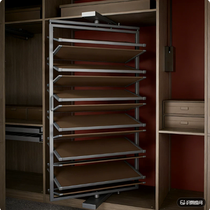 Étagère à chaussures rotative à 360 degrés, organisateur de rangement coulissant pour armoire - Product Image 4