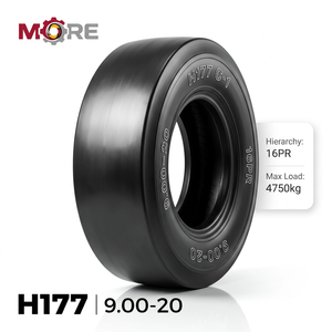ยางอุตสาหกรรมแบบตันรุ่นใหม่ 9.00-20 16PR TT H177 C-1 เพิ่มประสิทธิภาพการยึดเกาะ สำหรับอุปกรณ์เหมืองและก่อสร้าง - Product Image 1