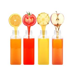 Bouteille de jus en plastique transparente personnalisée en gros, 10 oz, 12 oz, 14 oz, gobelet en plastique PET carré pour boissons avec couvercle - Product Image 3