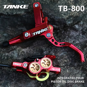 Freio a Disco Hidráulico TANKE de 4 Pistões 900/1700mm com Pastilhas de Resina, Pressão de Óleo, AM DH, Peças de Bicicleta Ultralight - Product Image 2