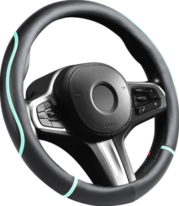 Funda de <span class=keywords><strong>Volante</strong></span> Cosida a Mano <span class=keywords><strong>con</strong></span> Brillo, <span class=keywords><strong>Cubre</strong></span> <span class=keywords><strong>Volante</strong></span> de 17 Pulgadas - Product Image 1