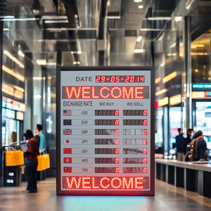 Jhering Nhà máy cung cấp ngân hàng điện tử kỹ thuật số truy cập tiền tệ Tỷ Giá Hối Đoái nước ngoài màn hình <span class=keywords><strong>LED</strong></span> Bảng hiển thị - Product Image 6