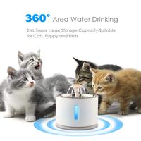 Fontaine à eau automatique pour animaux de compagnie en acier inoxydable avec filtres, ultra silencieuse, avec fenêtre de niveau d'eau et lumière