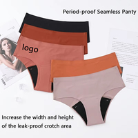Culottes menstruelles OEM/ODM à quatre couches épaissies anti-fuites, forte absorption, en soie glacée sans couture pour femmes