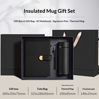 Ensemble cadeau d'entreprise OEM, carnet A5 avec stylo, tasse, bouteille d'eau, couverture en PU, cadeaux promotionnels pour le Nouvel An, cadeaux d'accueil pour les employés