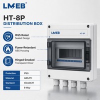 Boîte d'éclairage étanche à circuit HT-8P IP65 Distribution antipoussière boîte de câblage de pile de charge équipement d'alimentation