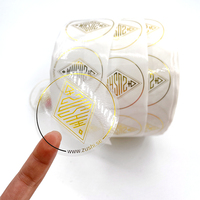 Rouleau de Logo Transparent étanche, feuille d'or personnalisé, impression personnalisée