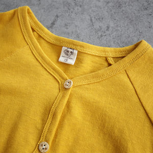 Camiseta de Manga Larga para Niños, Cuello en V, Algodón, Informal, Ropa para Niños, Conjuntos para Niños Pequeños, Camiseta al por Mayor, Cárdigan para Niños, Blusas para Niñas - Product Image 4