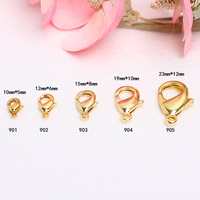 Vente en gros de fermoir mousqueton en laiton de style simple 14k & 18k pour la fabrication de bijoux