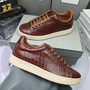 2026 New Premium Black Ostrich-Embossed <b>Leather</b> Low-Top <b>Sneakers</b> White Sole Casual Shoes - Product Image 2