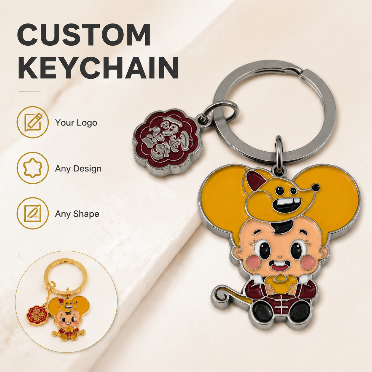 Multi-Charm Keychain