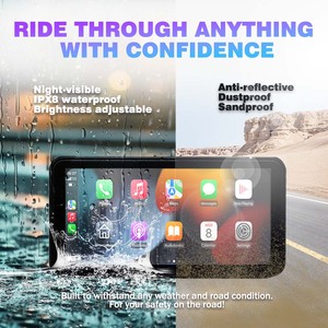 Navigation GPS sans fil CarPlay Android Auto Bluetooth Type C IPX8 portable 6,25 pouces pour <span class=keywords><strong>moto</strong></span> et voiture - Product Image 4